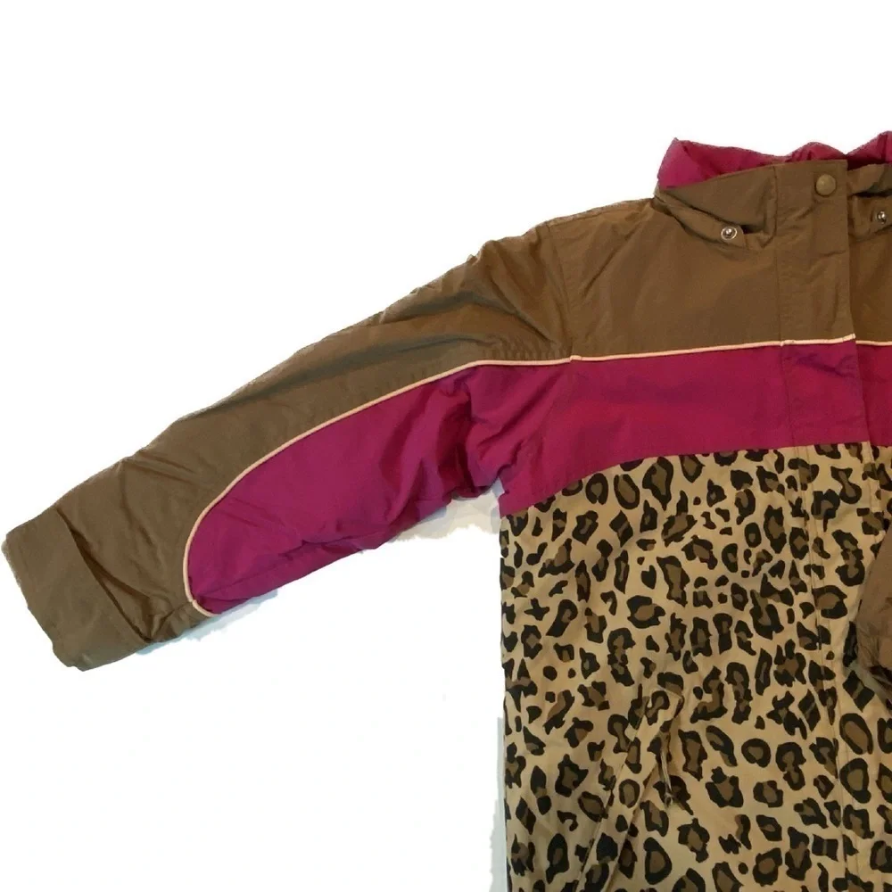 GIRLS ANIMAL Print Insulated All Weather Coat Size L (10-12)